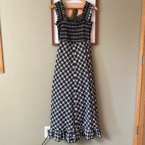 Ganni Seersucker Check dress